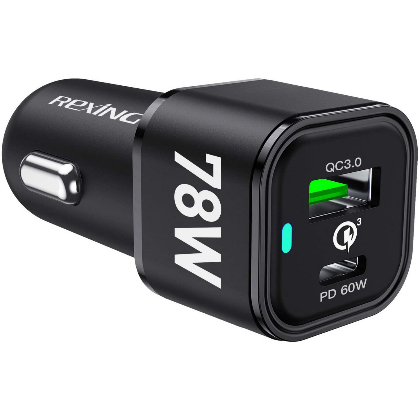 REXING JETSPEED Negro 78W Cargador de coche USB PowerDelivery+ USB-C