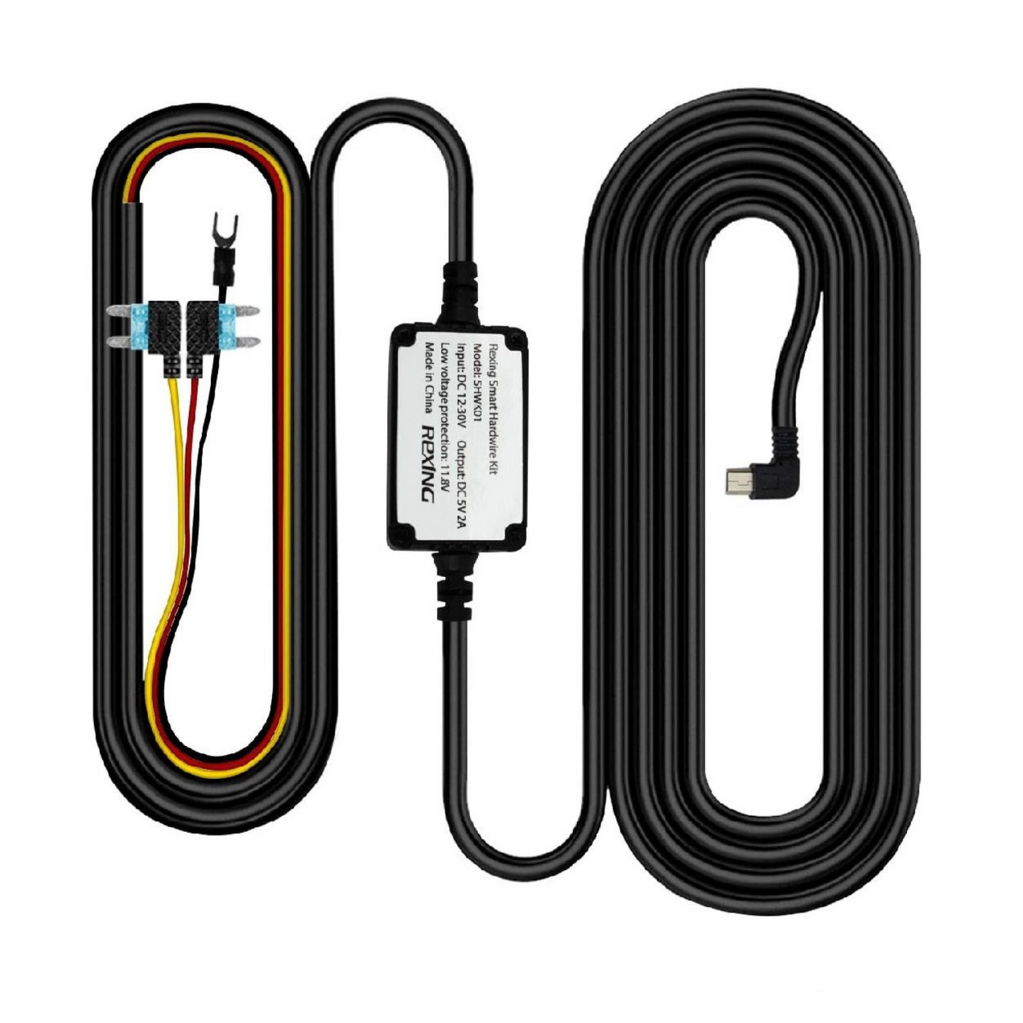 Kit de cableado inteligente Rexing Puerto Mini-USB para todos los modelos de supercondensadores Rexing