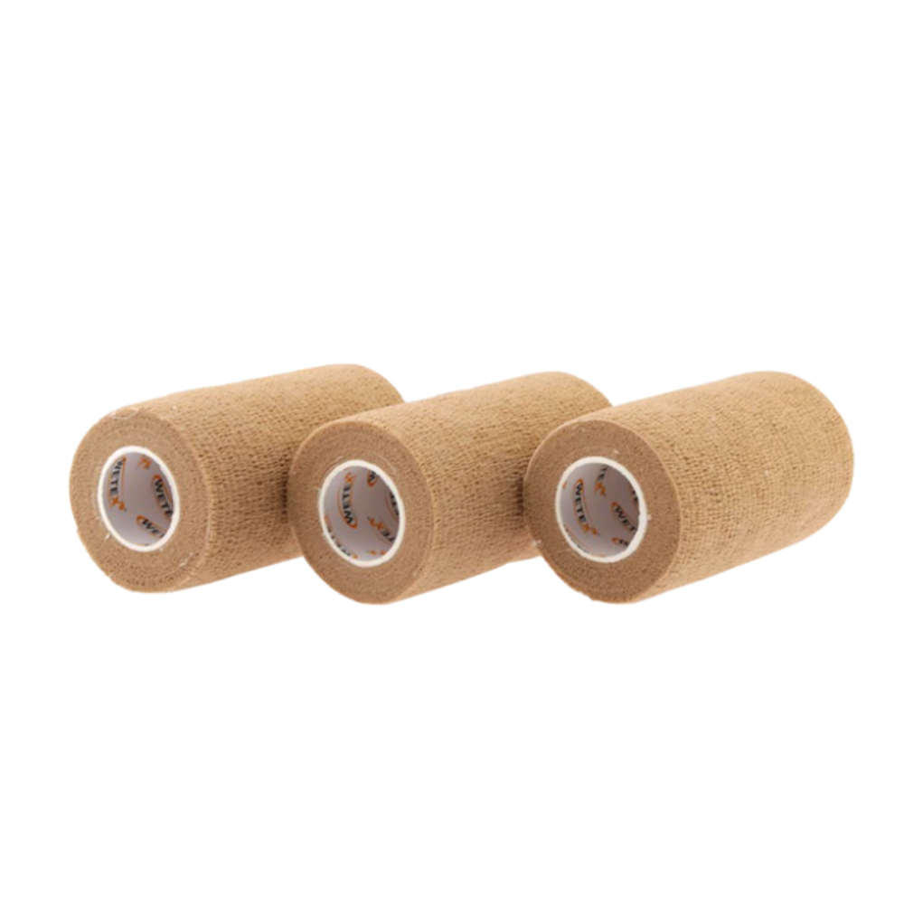 Vendaje elástico autoadhesivo marrón (10,16 cm x 4,57 m) - Grande (144 unidades)