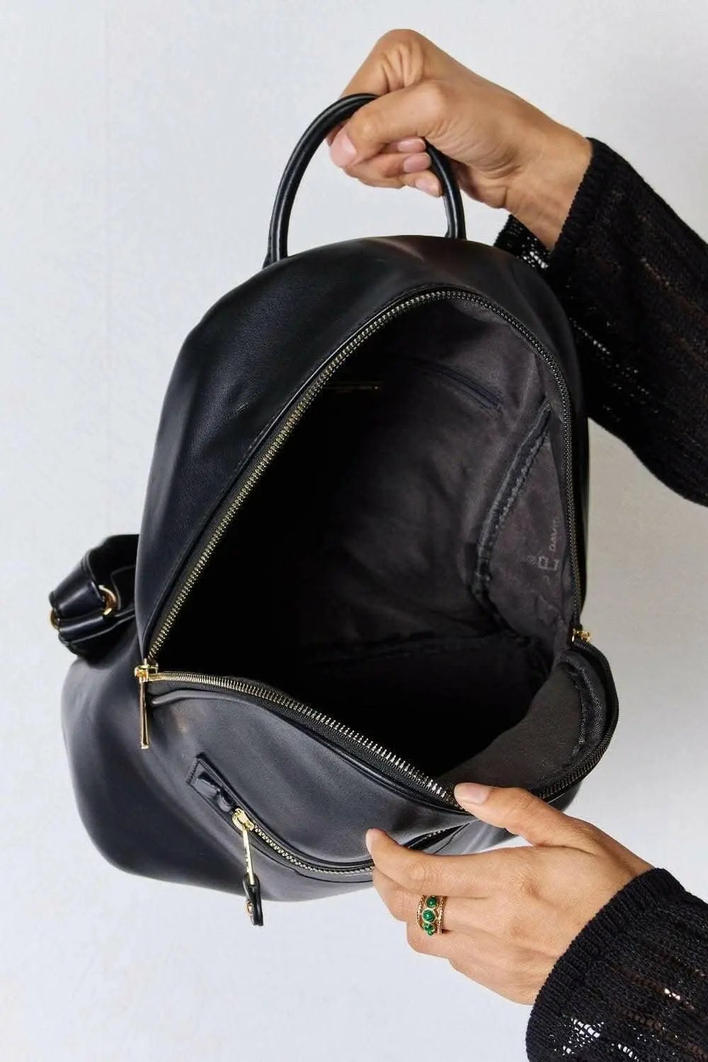 Trendsi Laptop Backpack PU Leather — Modern Everyday Carry