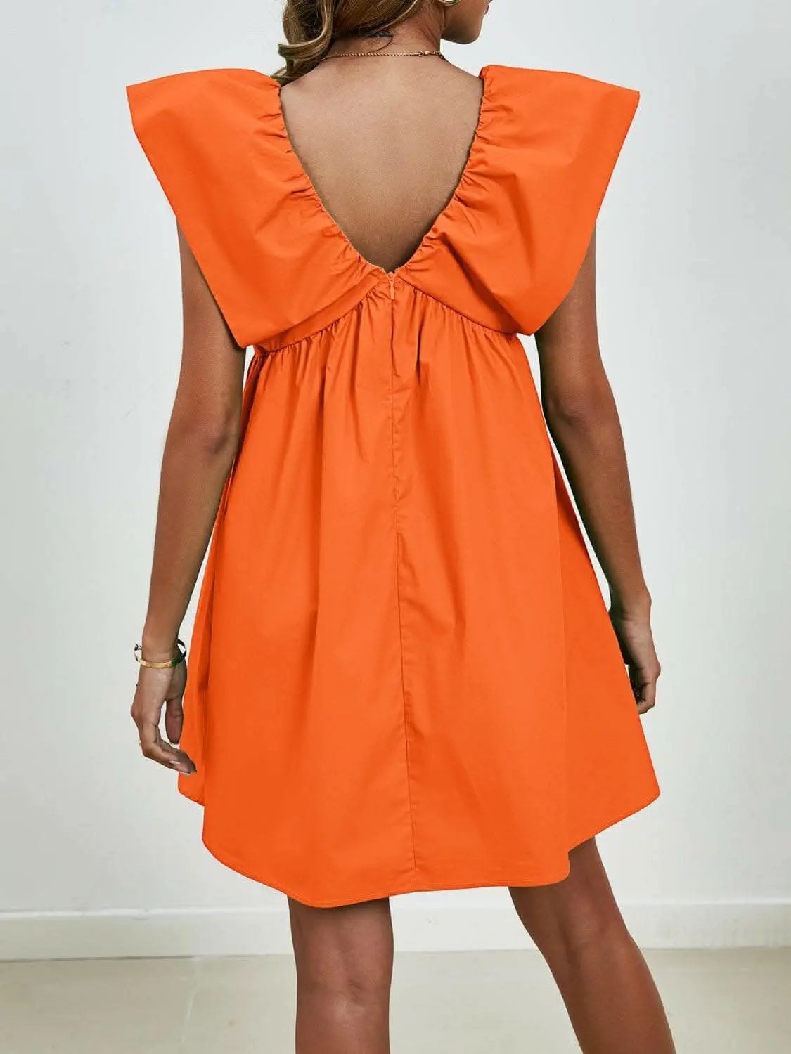 Dresses Trendsi V-neck cap sleeve mini dress