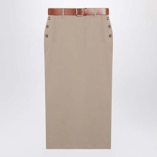 Moschino Jupe With Beige Wool Skirt Women