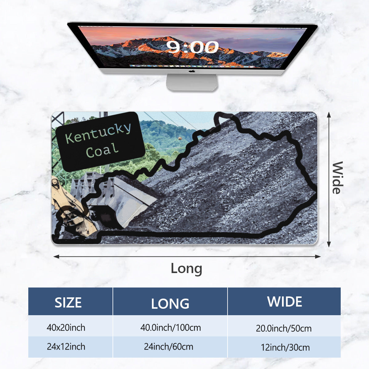 Kentucky Coal Industry Mousepad and Desk Mat - available in 2 sizes