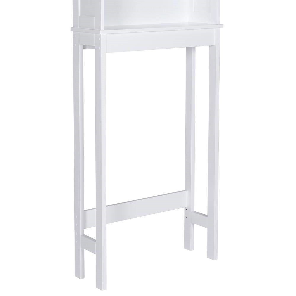 Estantería para inodoro con mueble de almacenamiento para baño en acabado de madera blanca