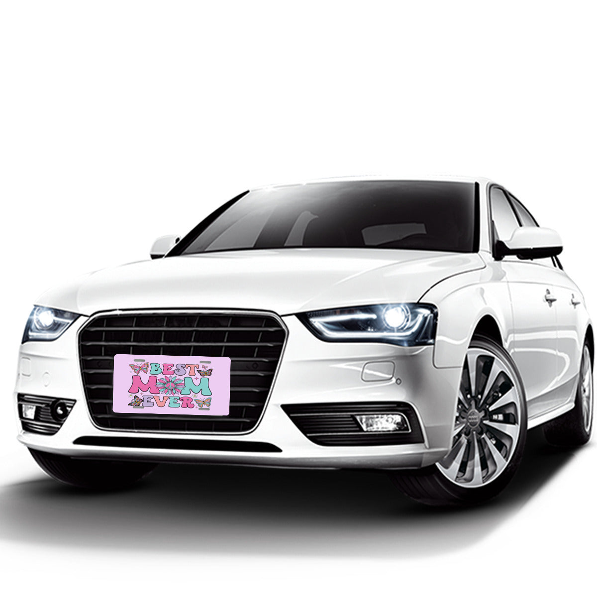 Best Mom Ever Light Purple Aluminum License Plate Car Accessory