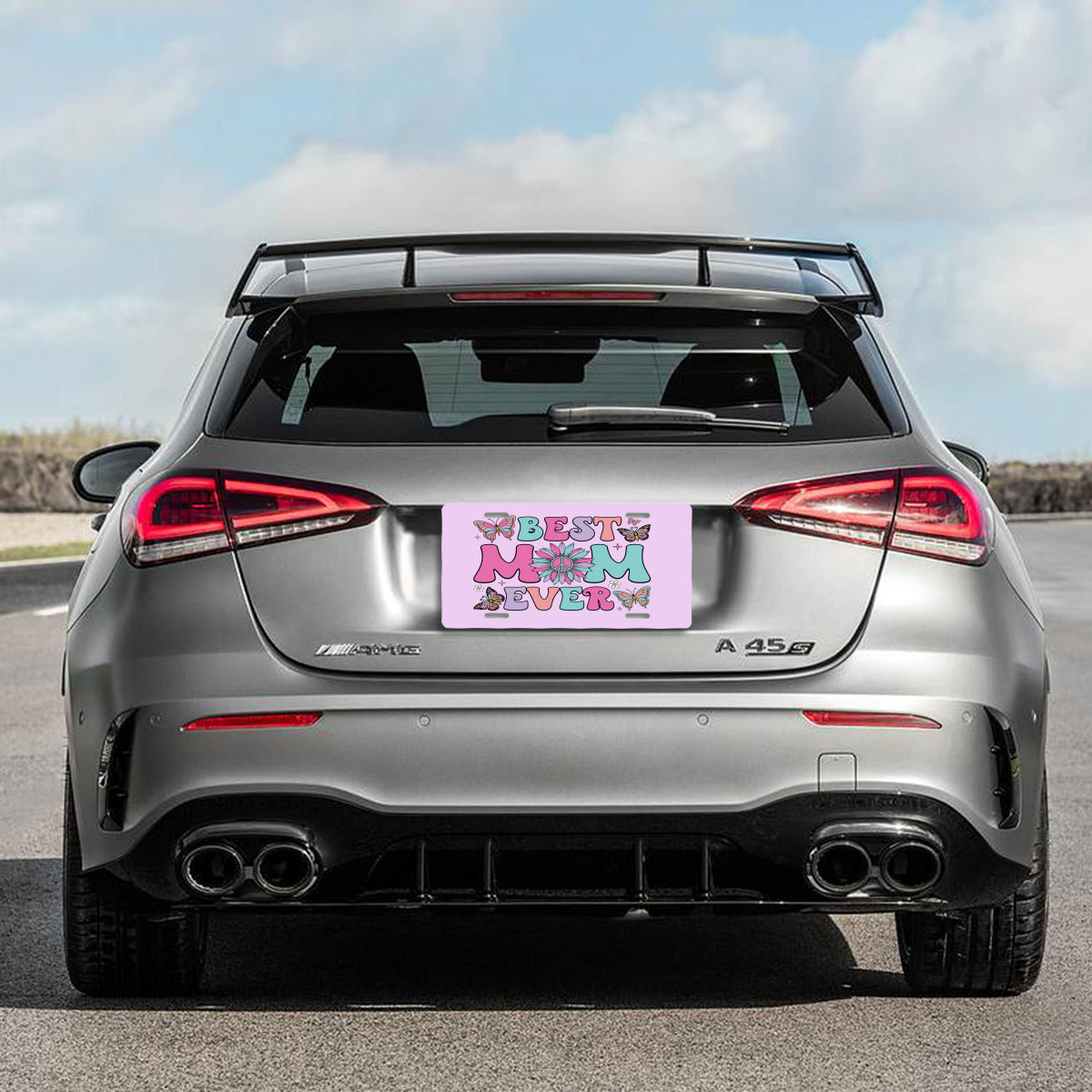 Best Mom Ever Light Purple Aluminum License Plate Car Accessory