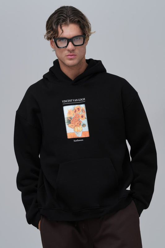 Sudadera con capucha estampada Girasoles de Van Gogh