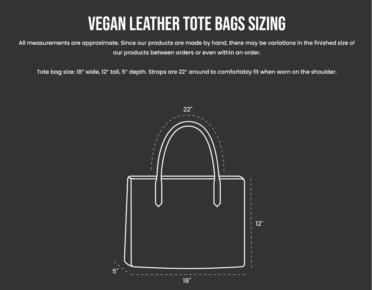 Wild Black Horse Large Vegan Leather Tote Bag