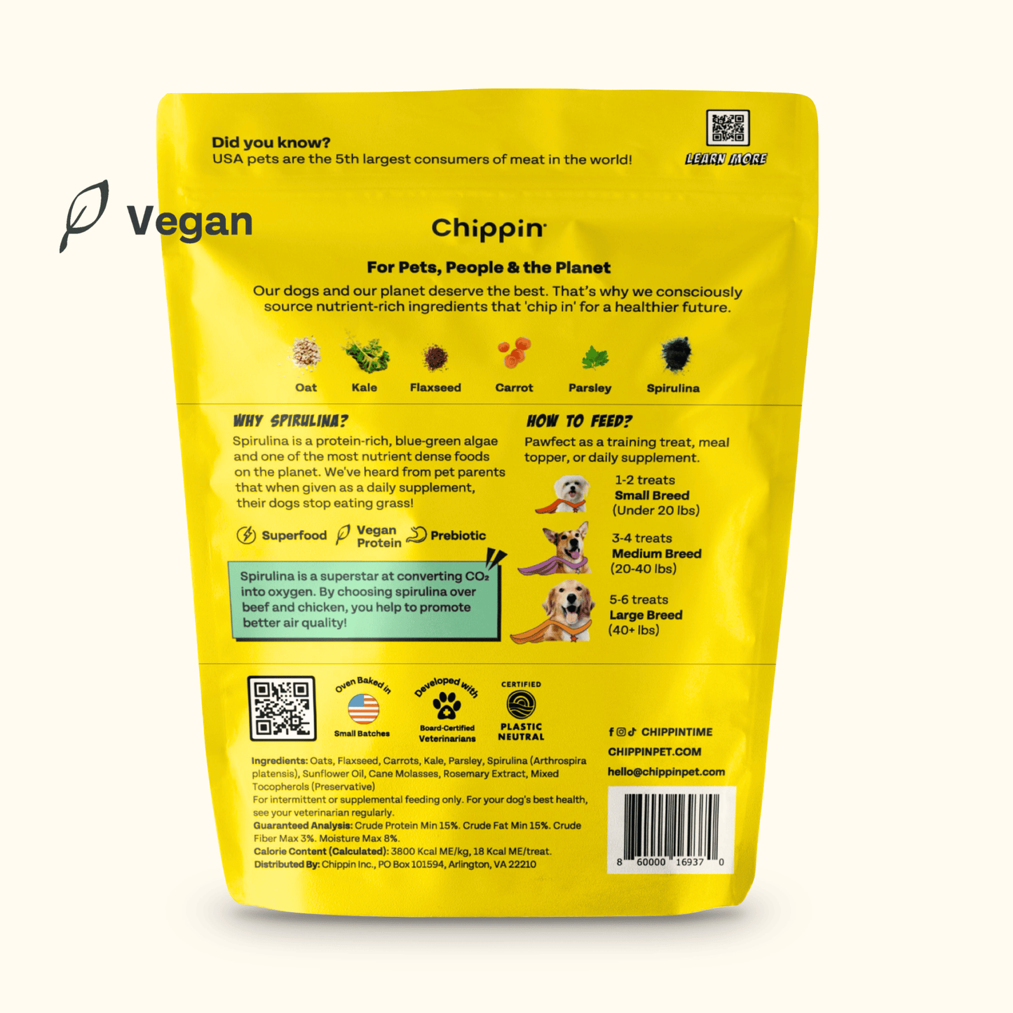 Veggie Dailies con Espirulina, paquete de 4