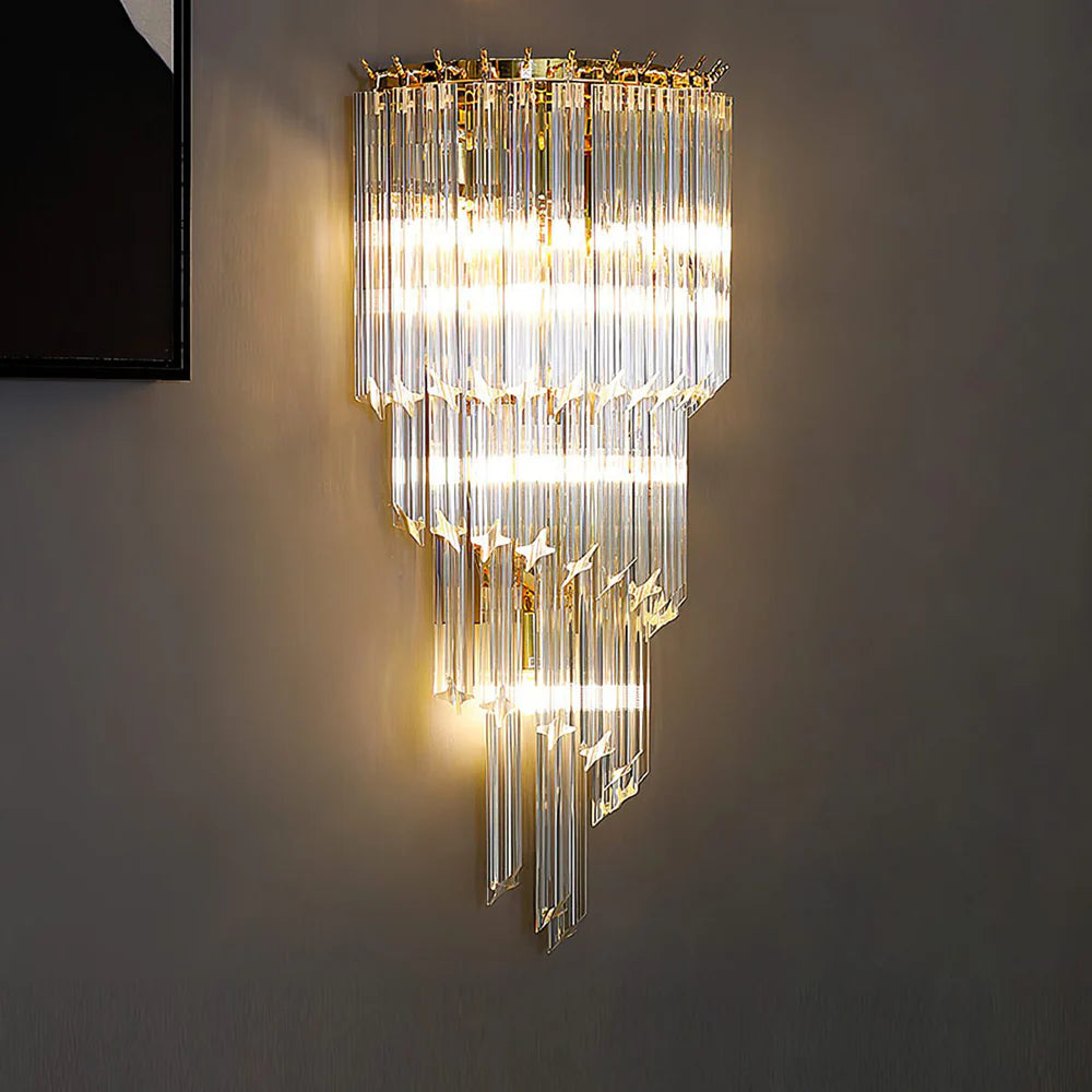 Lámpara de pared cónica Alana Crystal