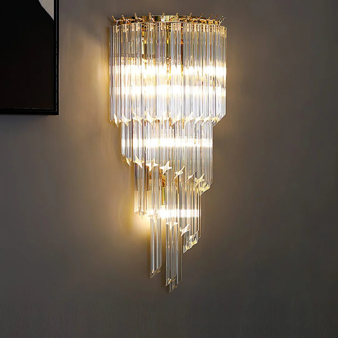 Lámpara de pared cónica Alana Crystal