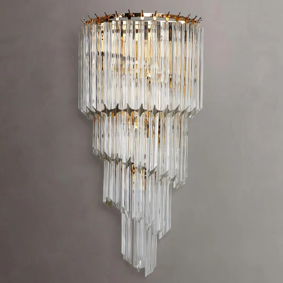 Lámpara de pared cónica Alana Crystal