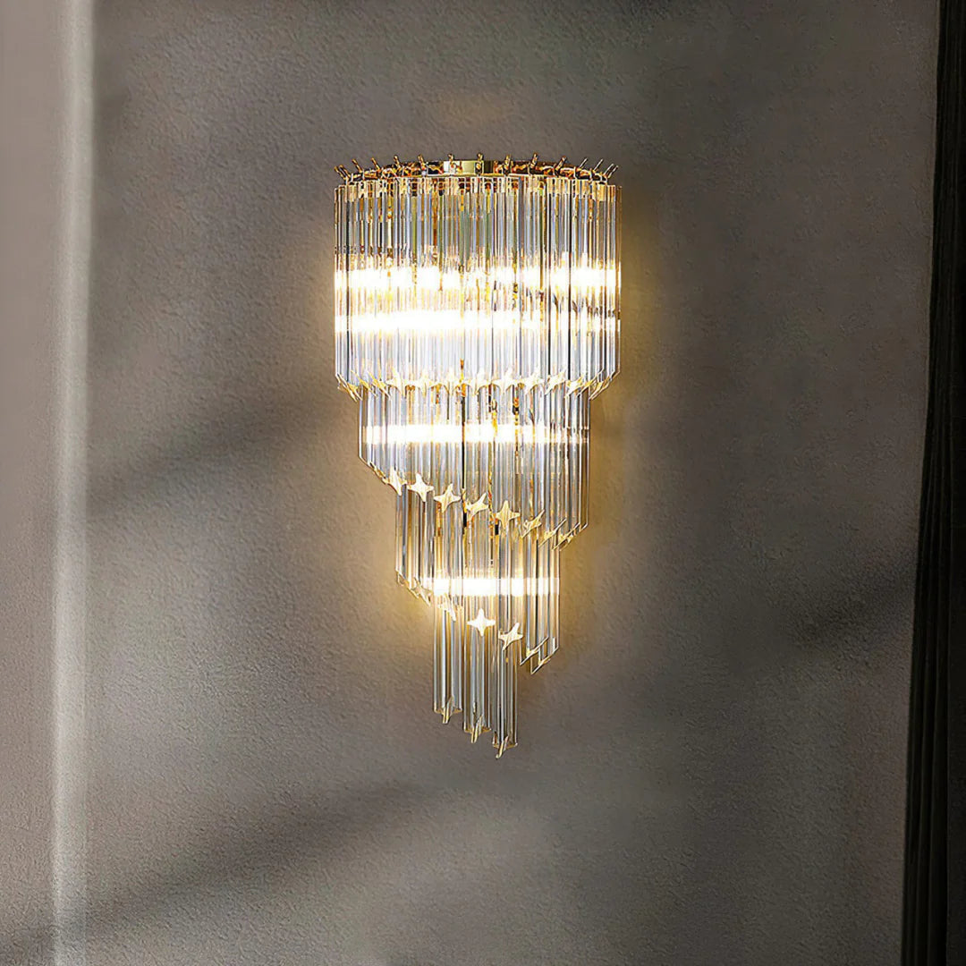 Lámpara de pared cónica Alana Crystal