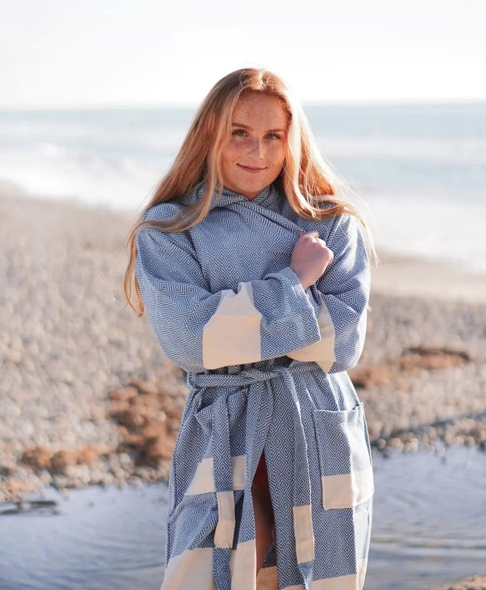 Turkish Bathrobe - Hand Made 100% Turkish Cotton - Venice