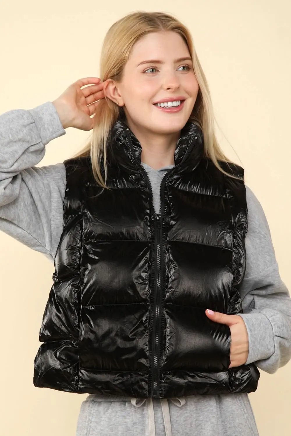 Women's Vests Women's Metallic Vest - Shiny Party Clubwear Top