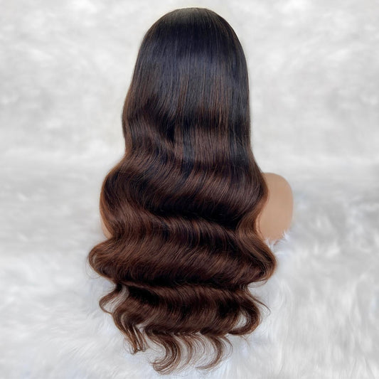Peluca Victoria con cierre de encaje HD 5x5 sin pegamento, cabello humano 100% teñido profesionalmente