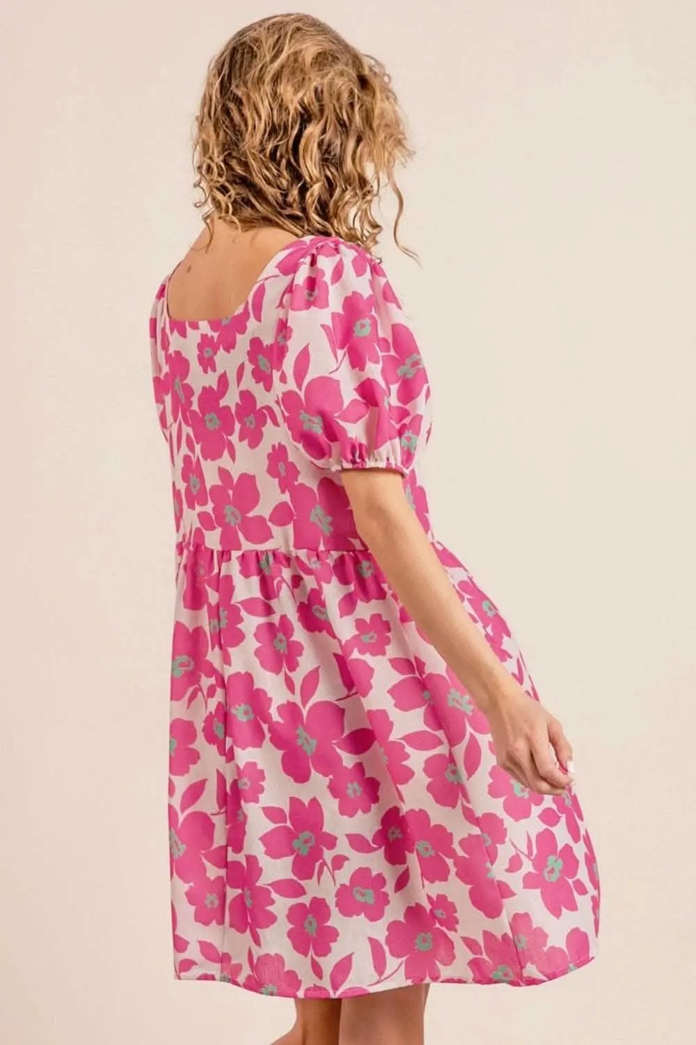 Dresses Trendsi Vintage Mini Dress Women's Party Dress Puff Sleeve Square Neck Chic