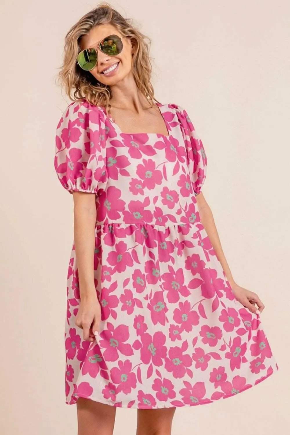 Dresses Trendsi Vintage Mini Dress Women's Party Dress Puff Sleeve Square Neck Chic