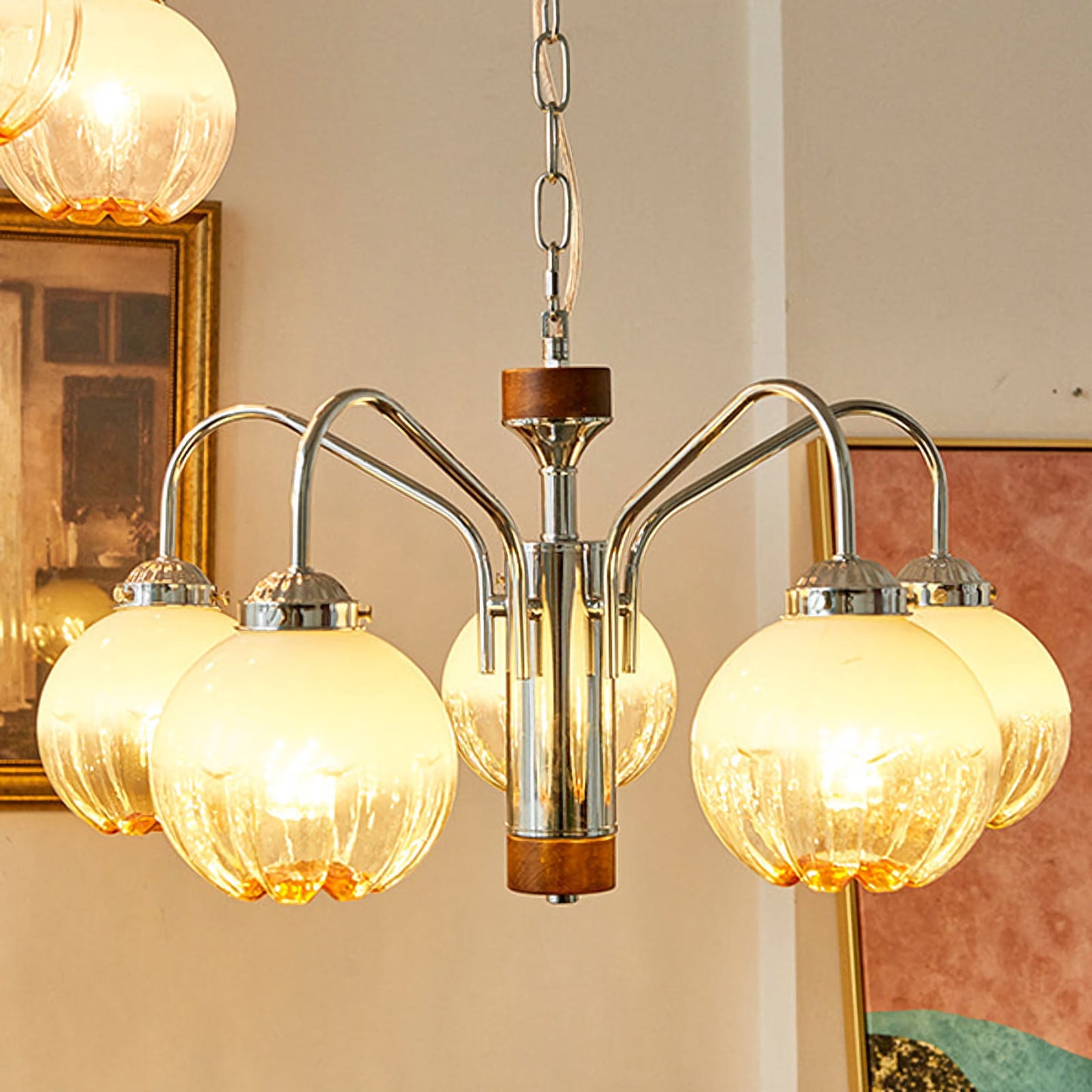 Candelabro de cristal en forma de capullo de flor