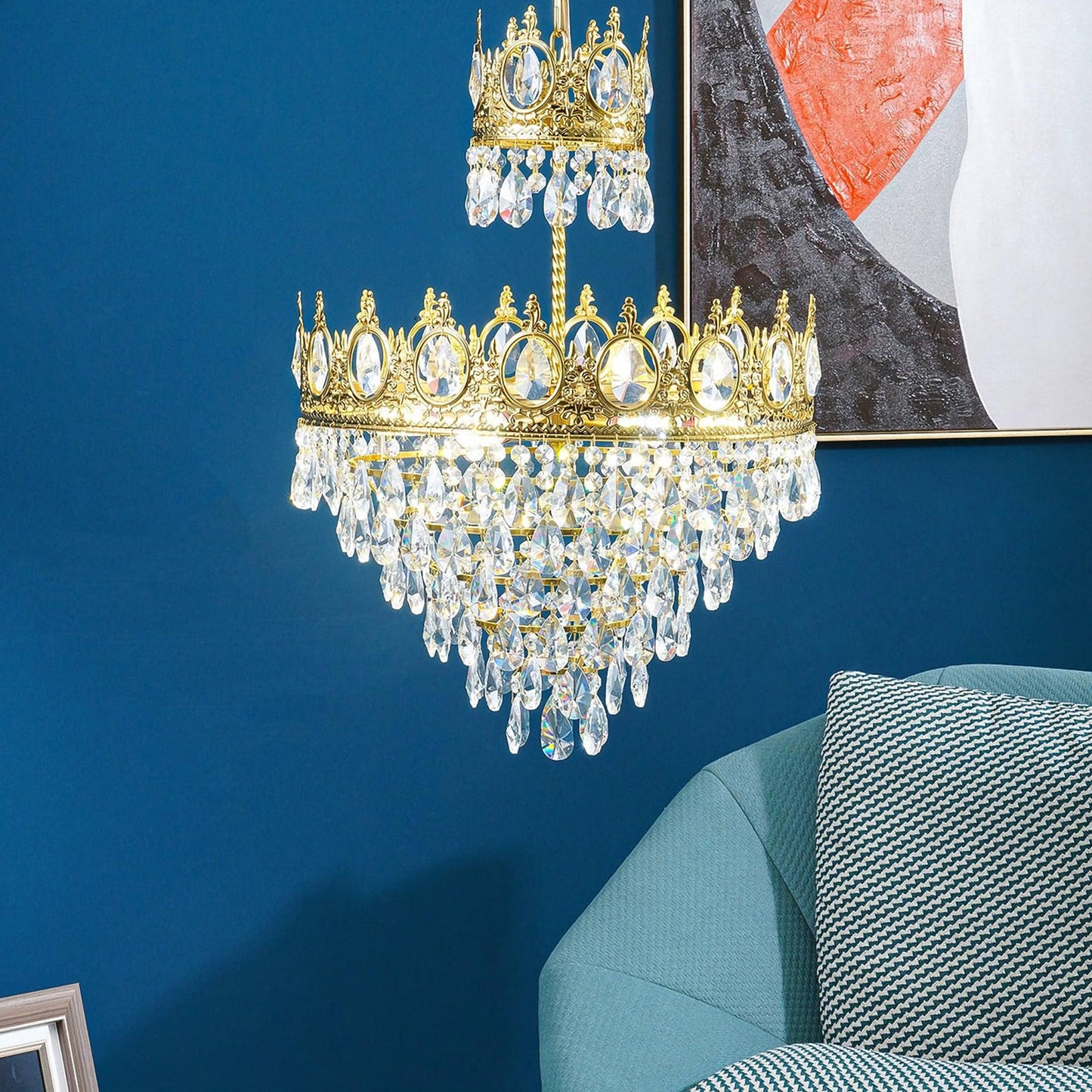 Candelabro de cristal antiguo