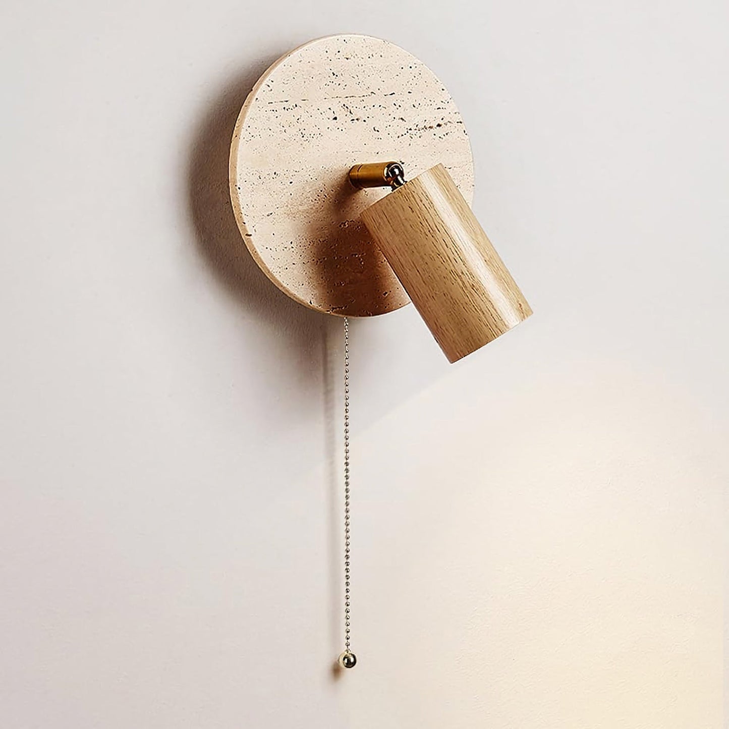 Lámpara de pared de travertino vintage