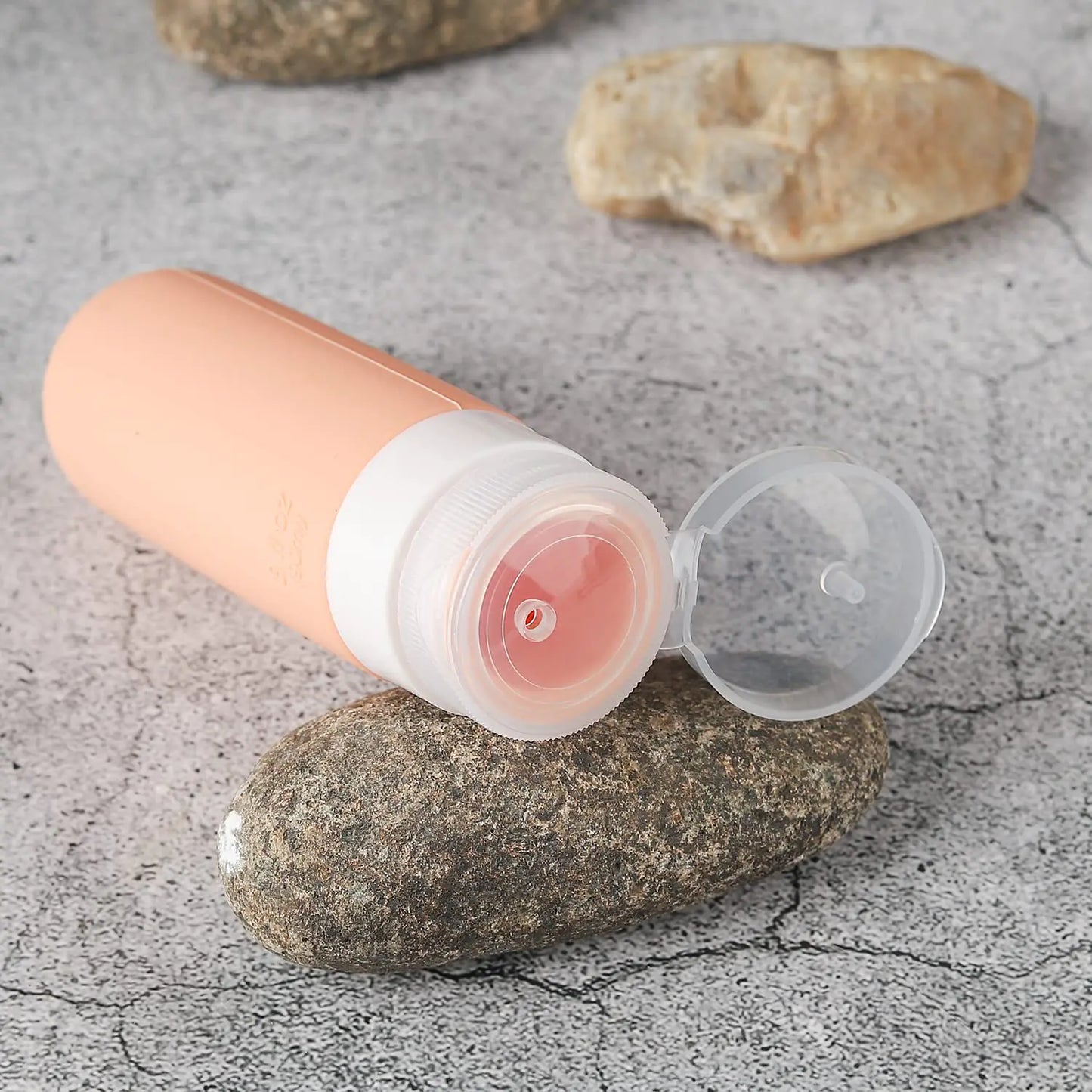 TSA-Approved Reusable Silicone Travel Bottles Set – 16 pcs / White Pack – Optional Logo