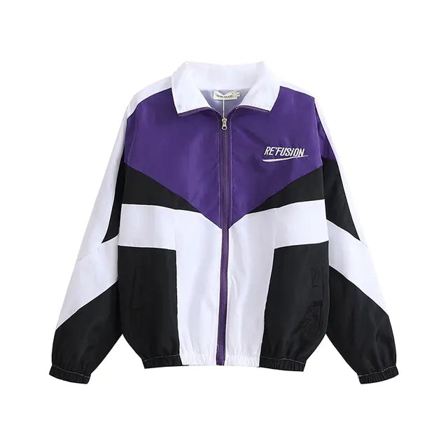 Men's Patchwork Embroidery Bomber Varsity Jacket