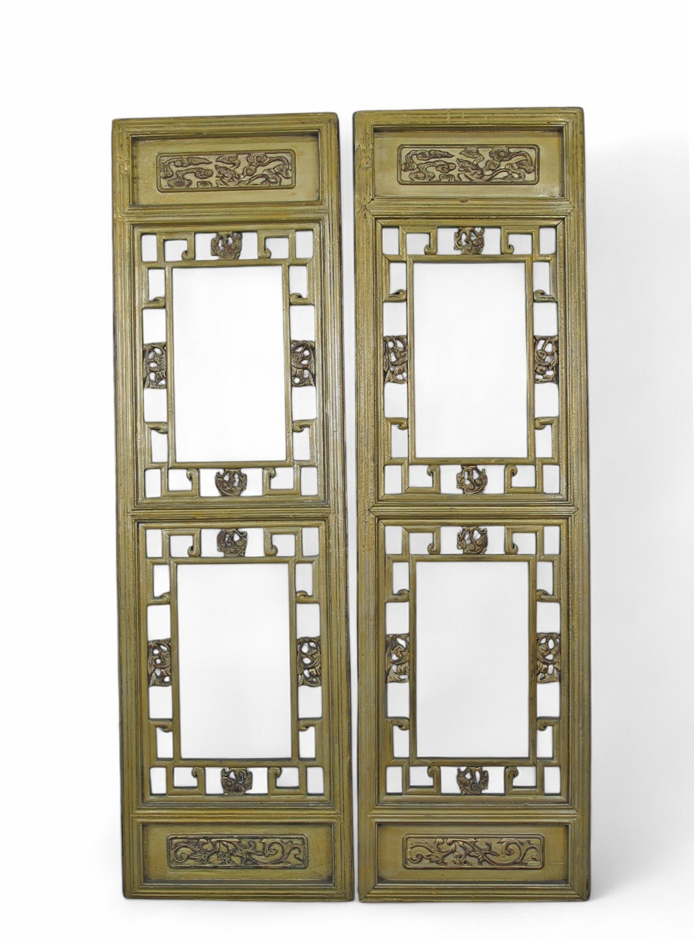 Pair Antique Gilded  Screen Panels