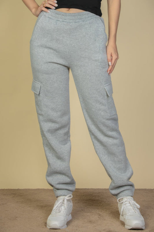 Pantalones de chándal con cordón en la cintura y bolsillos laterales