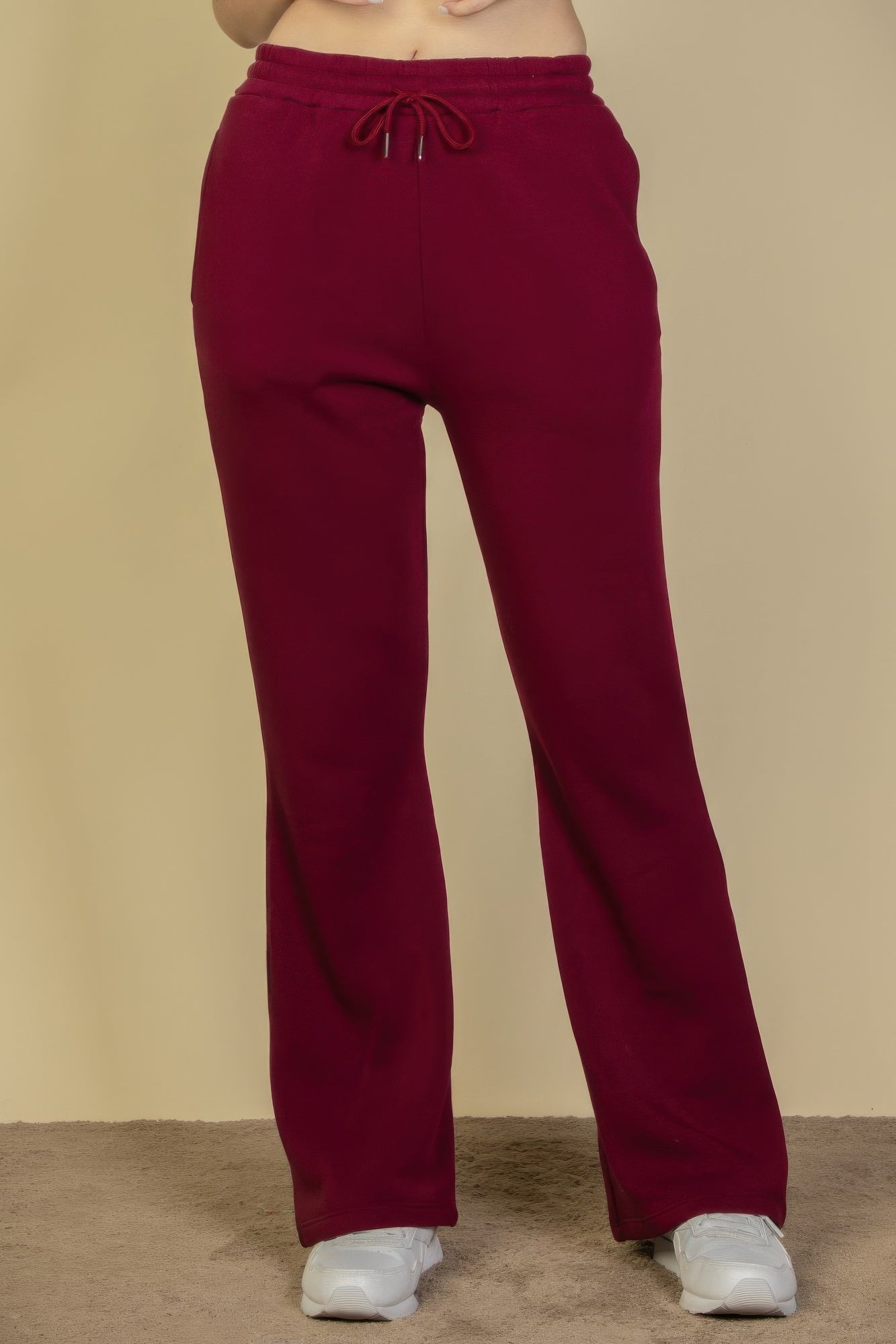 Drawstring Waist Slant Pocket Sweatpants See size chart under “more details”