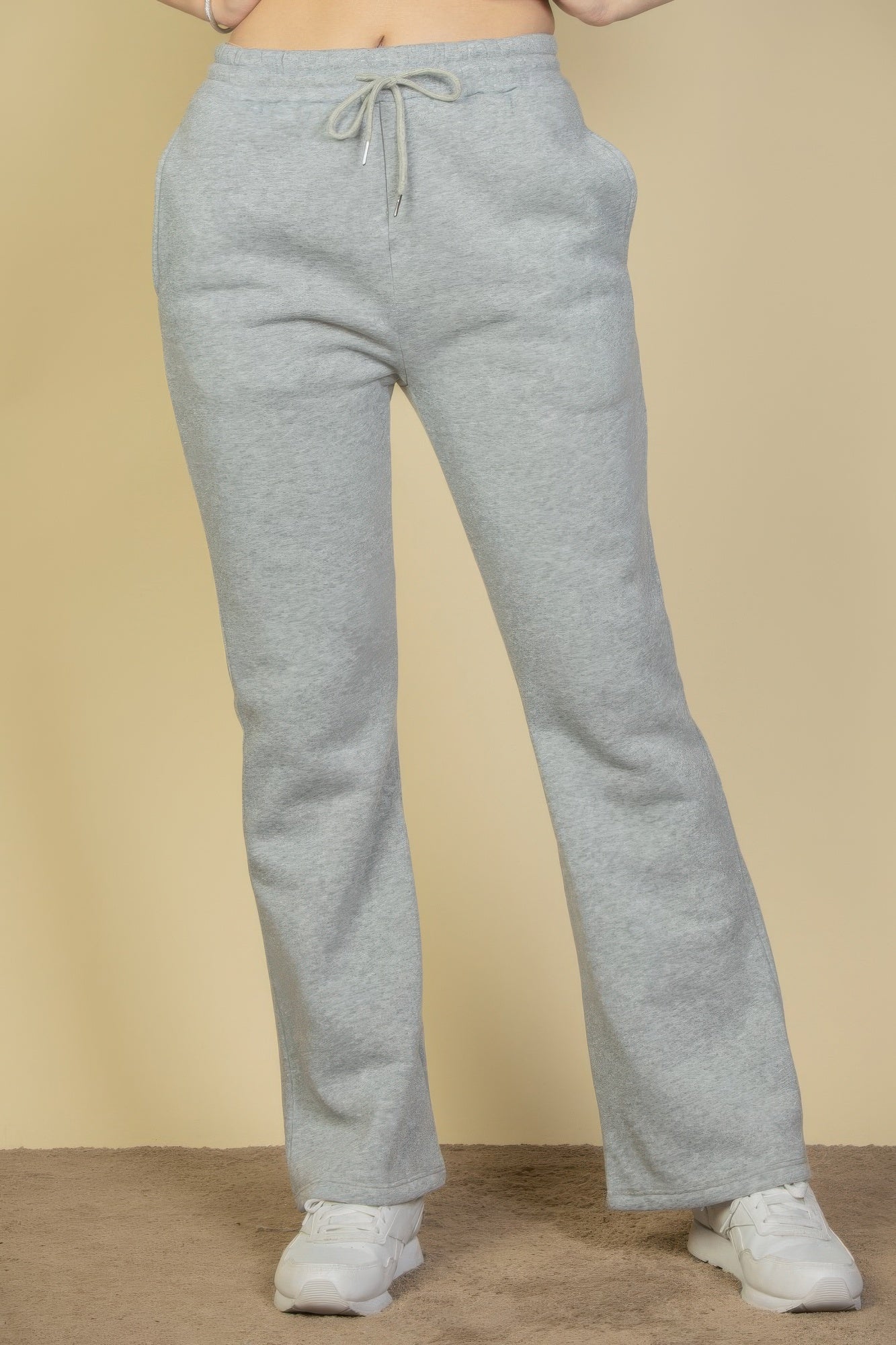 Drawstring Waist Slant Pocket Sweatpants See size chart under “more details”
