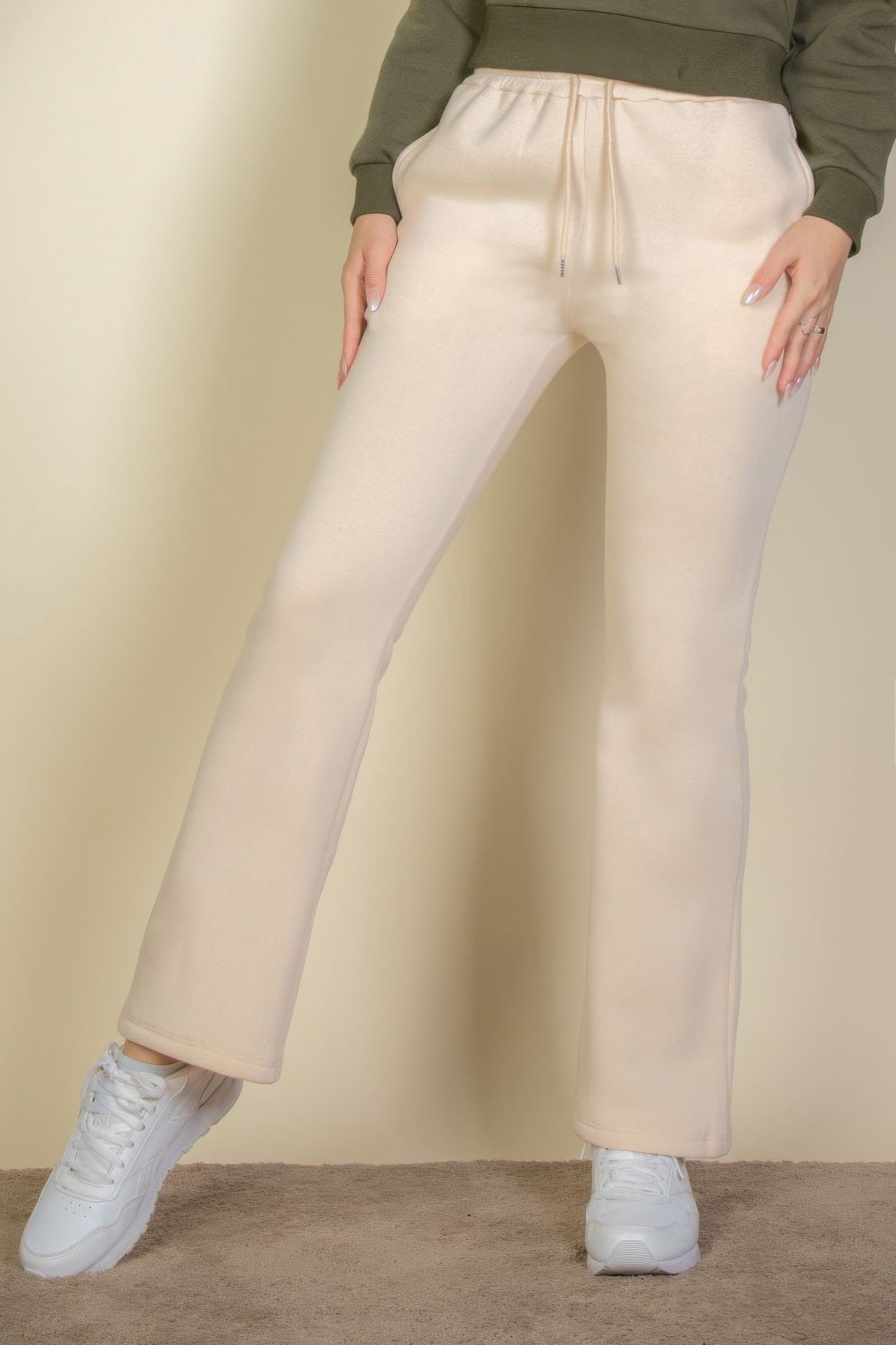 Drawstring Waist Slant Pocket Sweatpants See size chart under “more details”