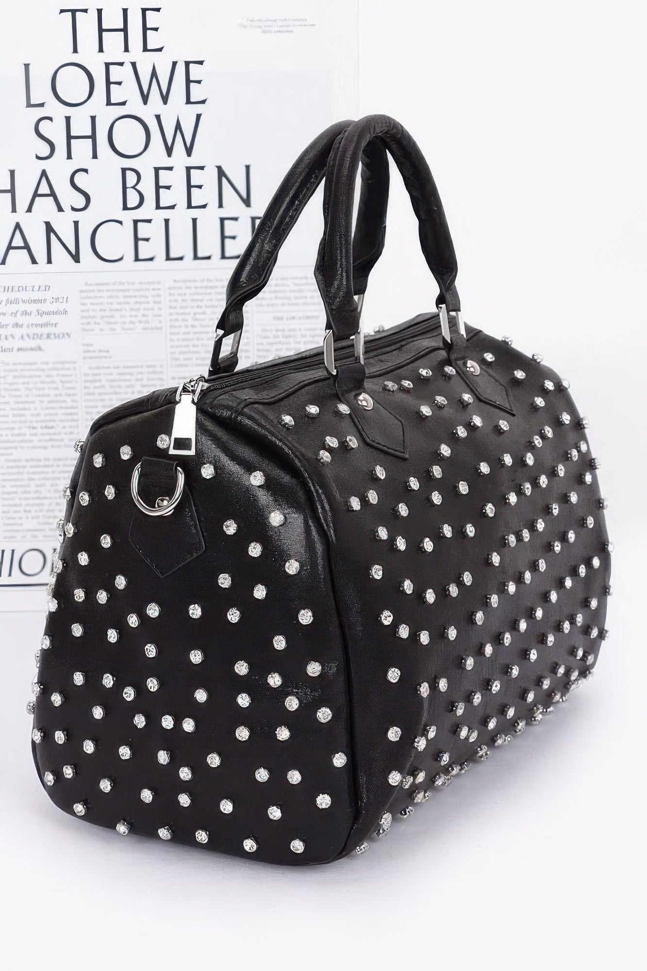 Rhinestone Studded Bowling Bag