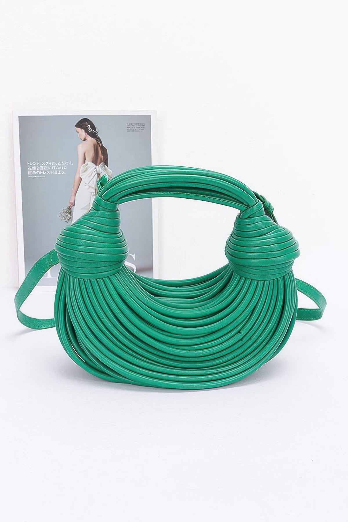 Faux Leather Rope Hobo Bag