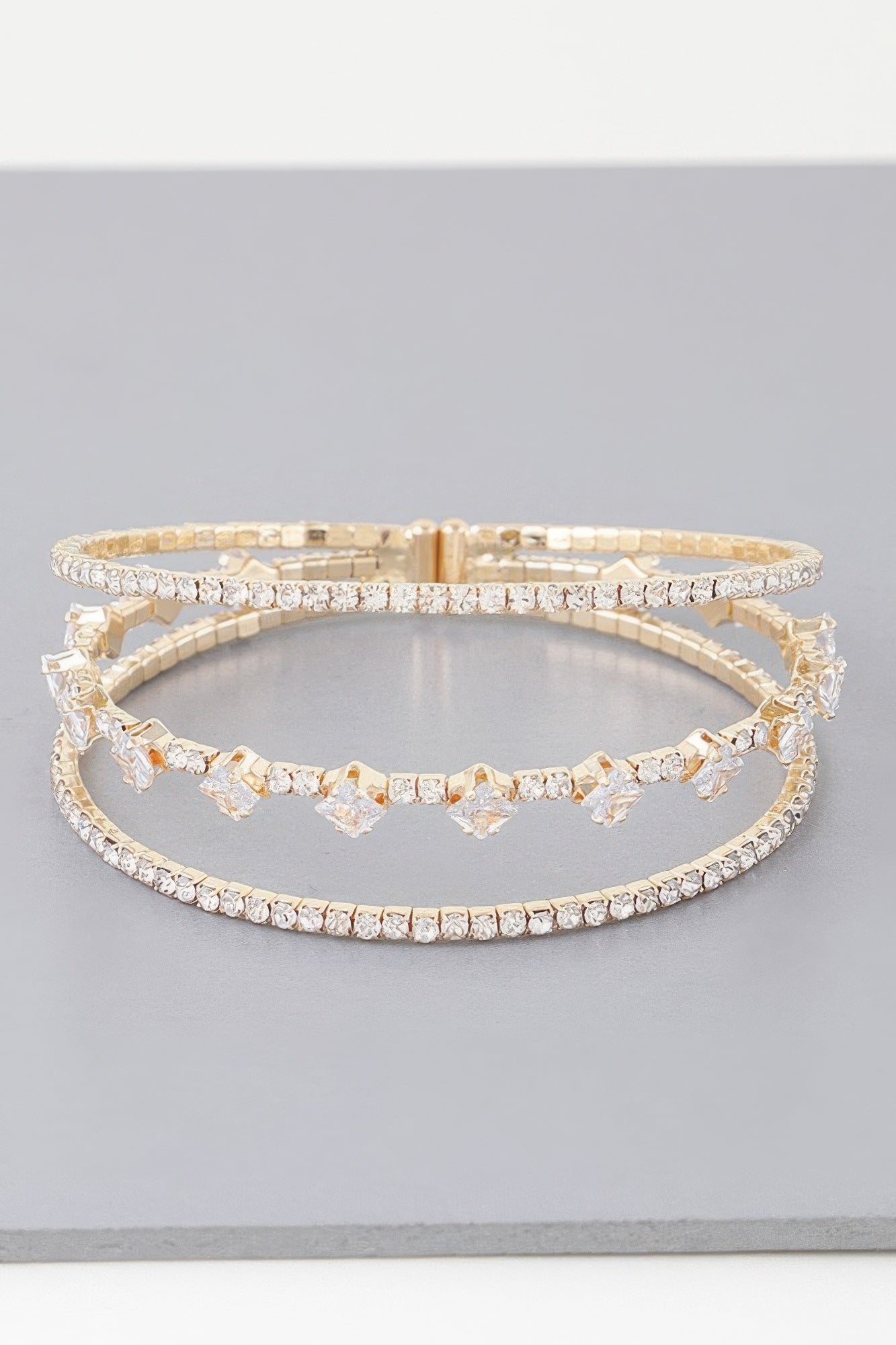 Triple Cubic Zirconia Bracelet