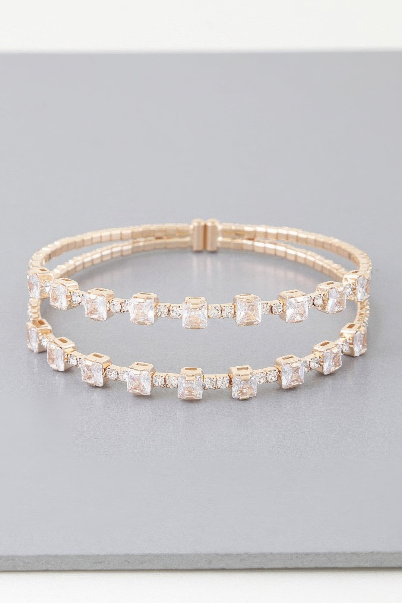Double Cubic Zirconia Bracelet