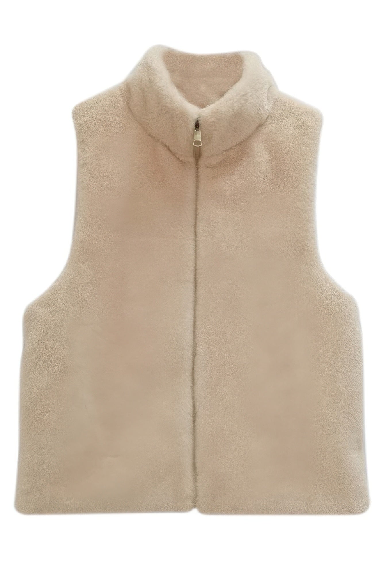 Solid Faux Fur Vest See size chart under “more details”