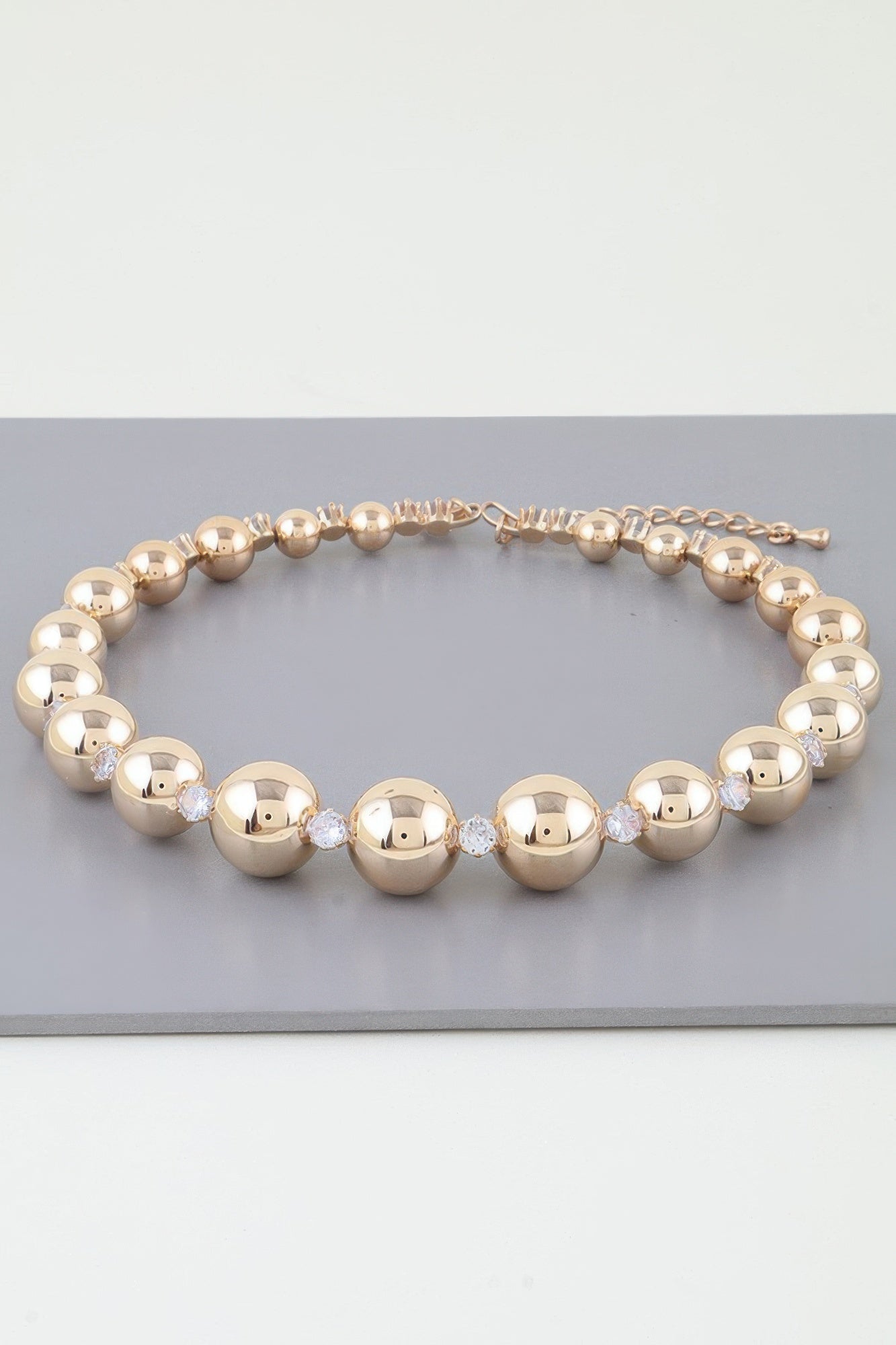 Rhinestone Beaded Choker Necklace