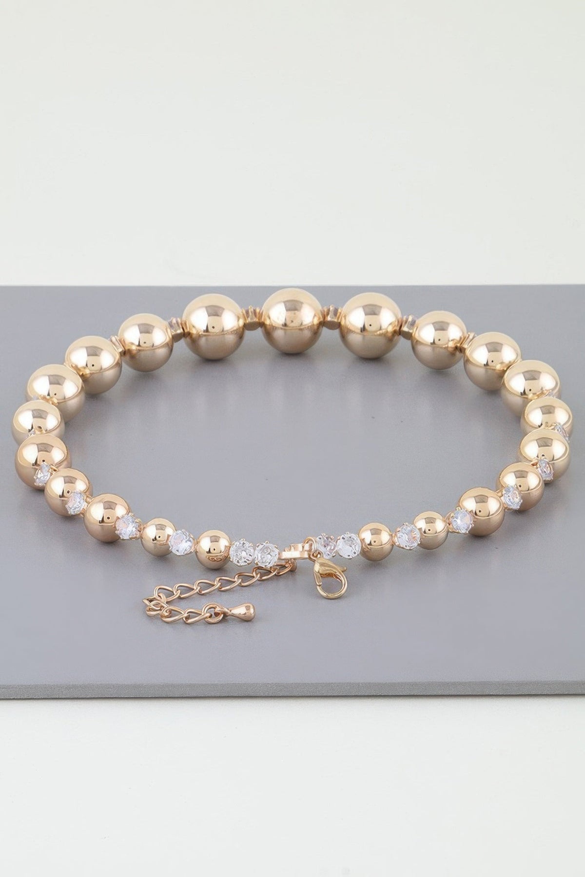 Rhinestone Beaded Choker Necklace