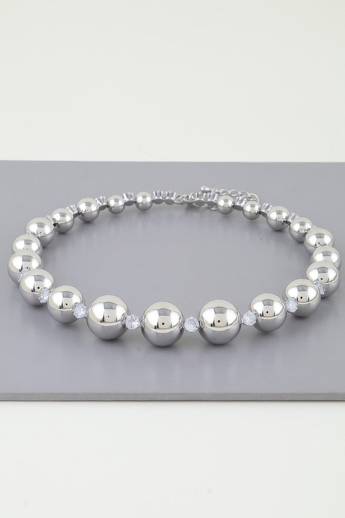 Rhinestone Beaded Choker Necklace