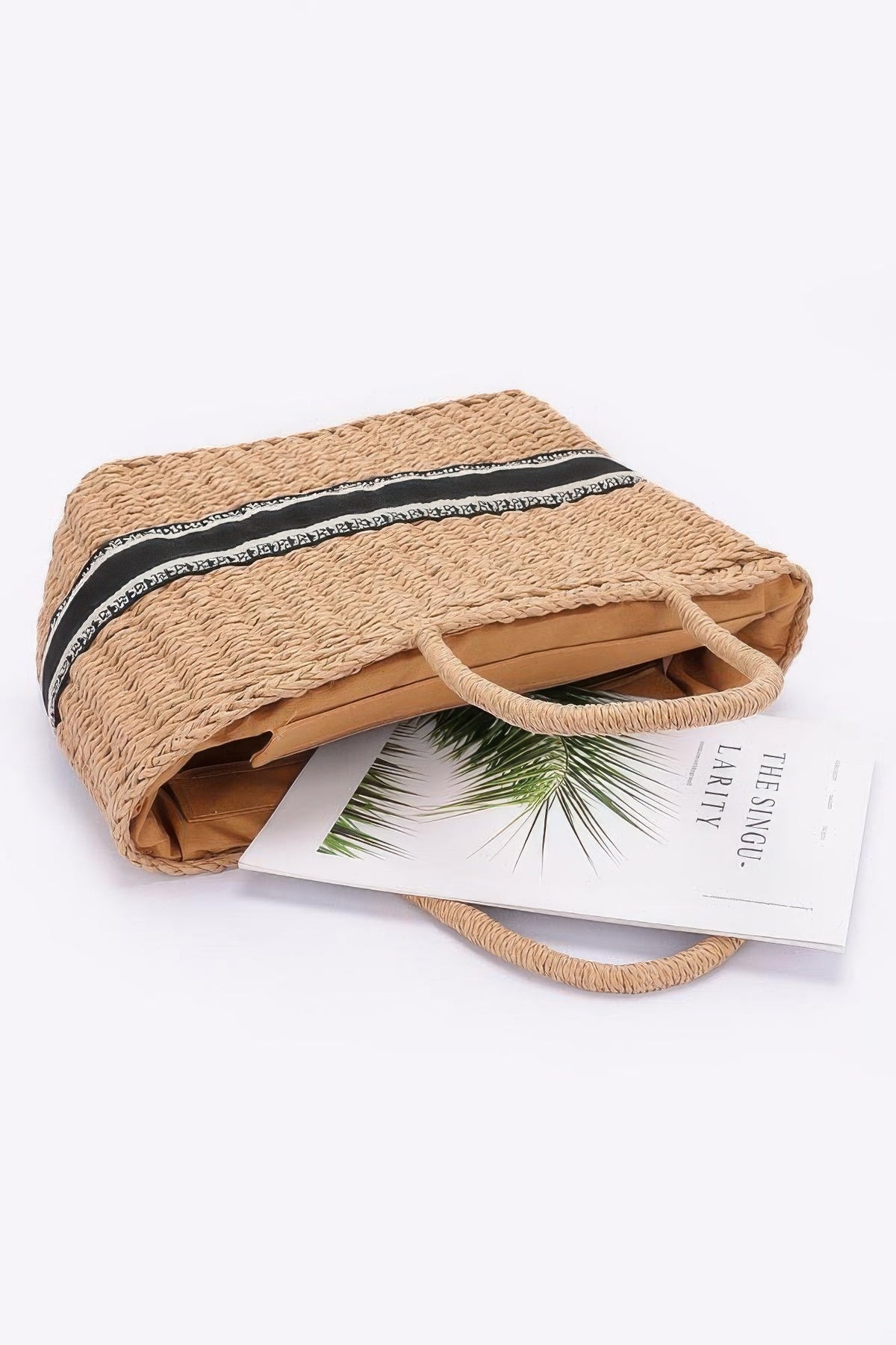 Faux Straw Tote Bag