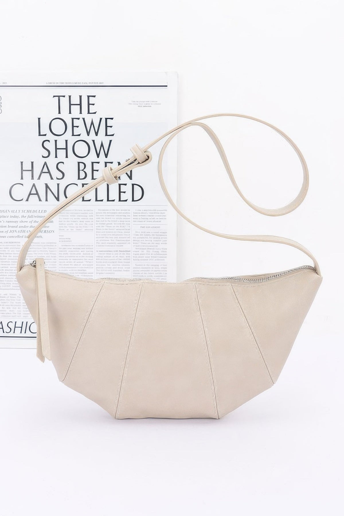 Faux Leather Croissant Bag
