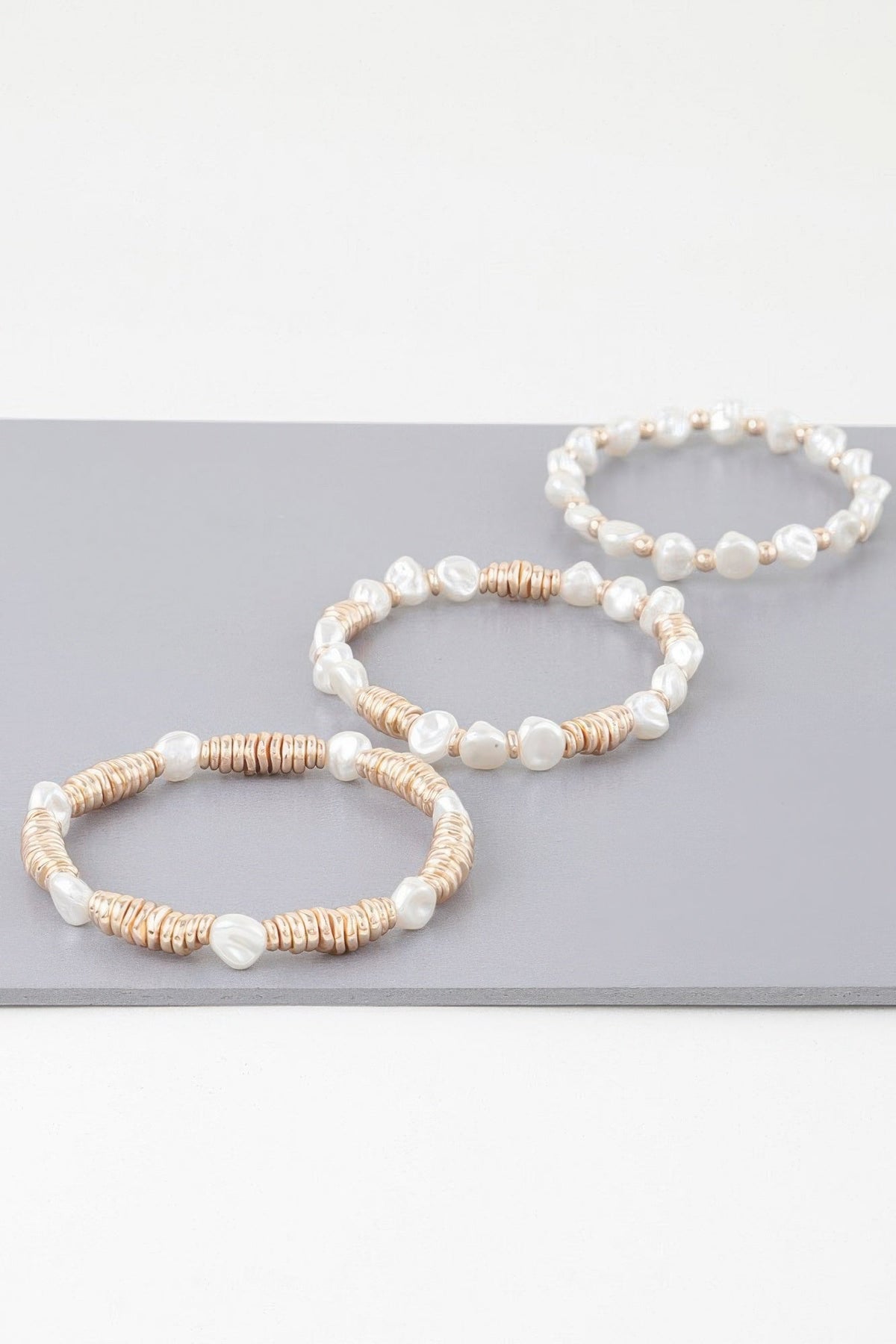 Multi Stone N Disc Bracelet