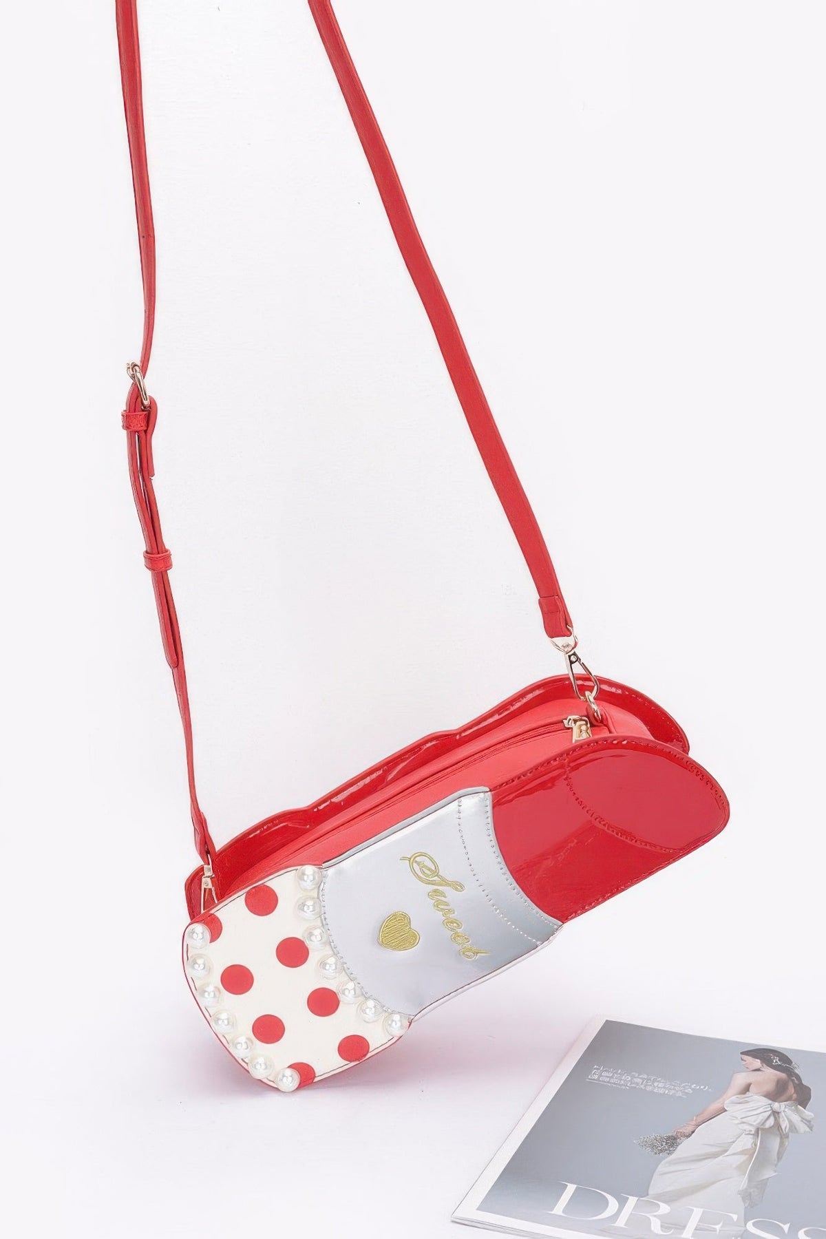 Faux Leather Lipstick Novelty Bag