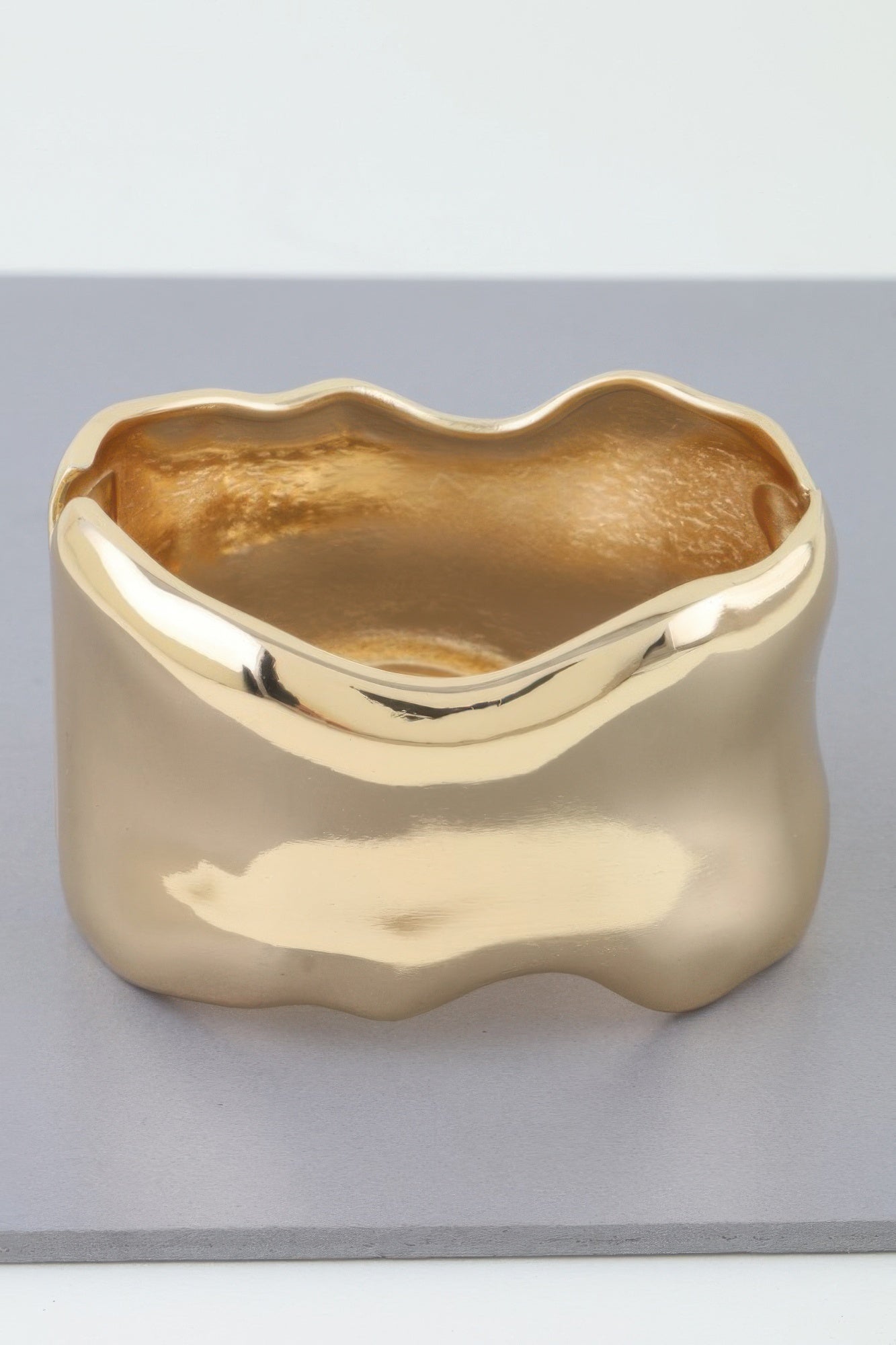 Shiny Ripple Cuff Bracelet