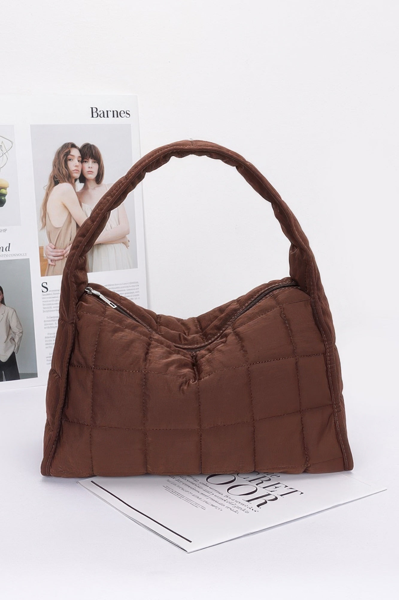 Quilted Nylon Shoulder Bag