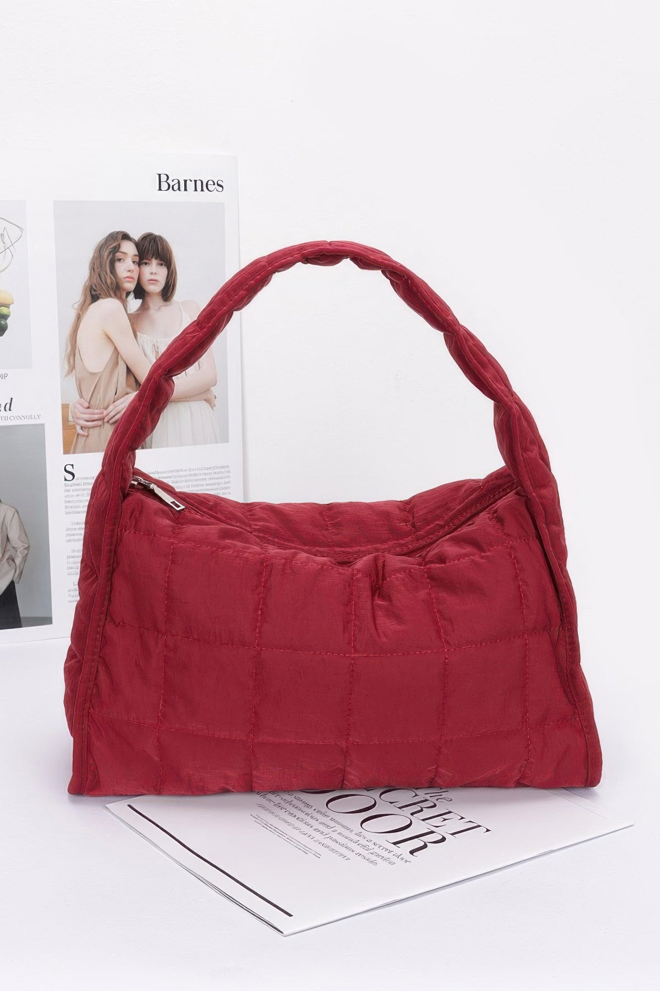 Quilted Nylon Shoulder Bag