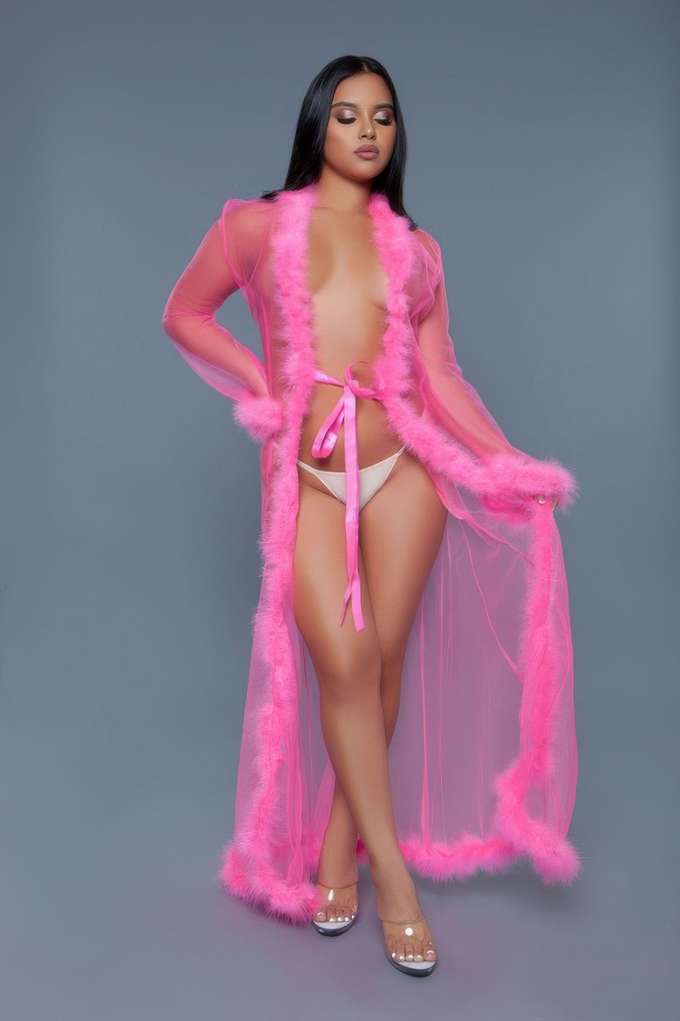 Marabou Robe See size chart under “more details”