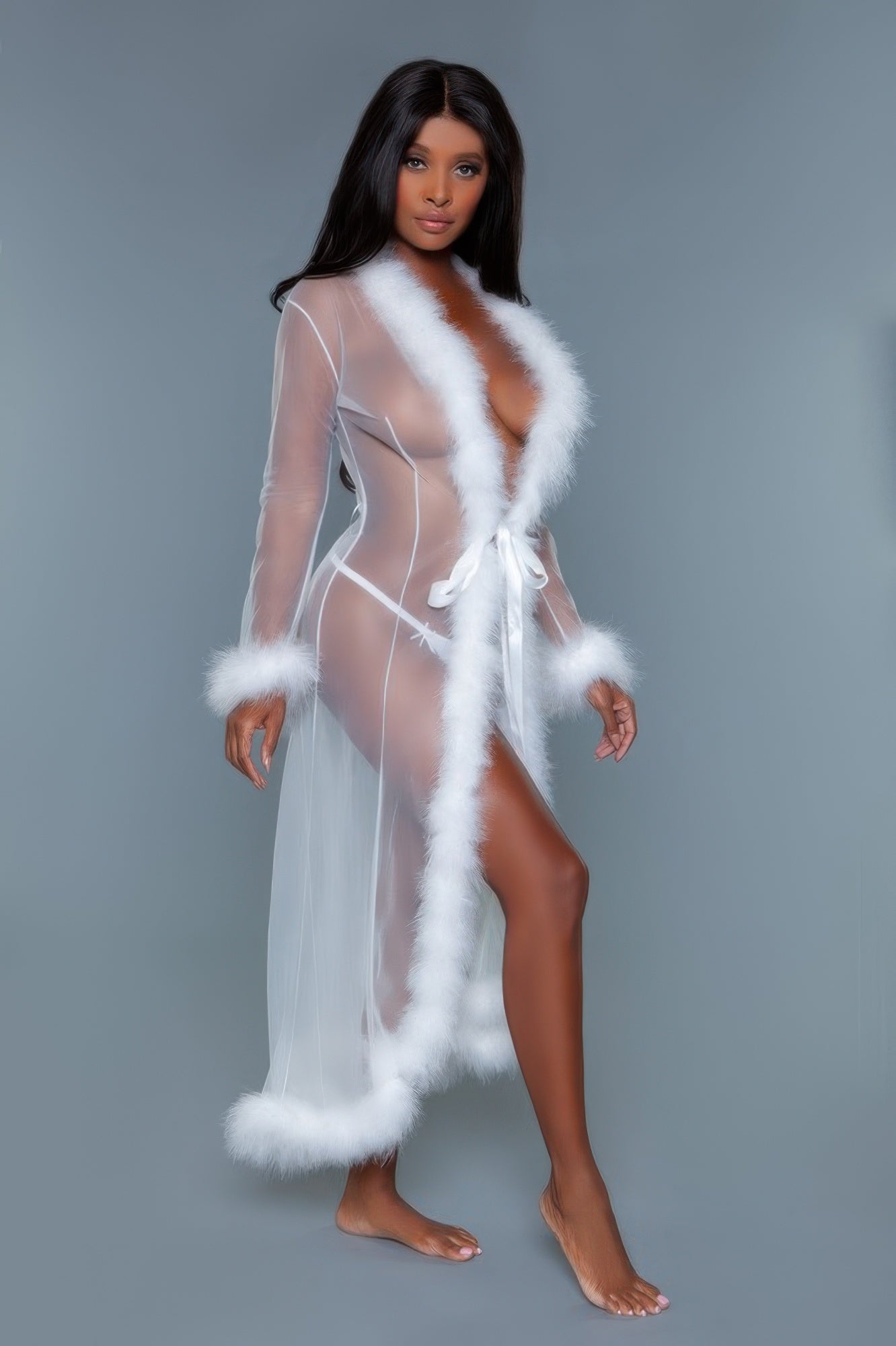 Marabou Robe See size chart under “more details”