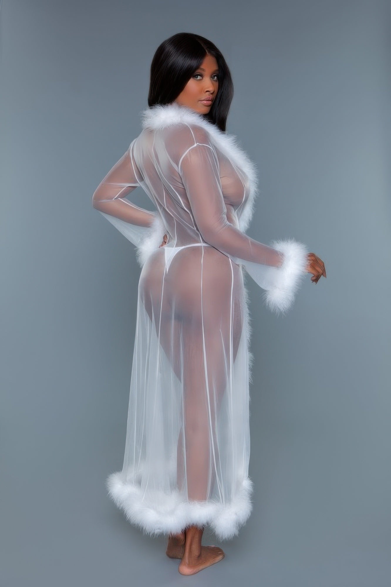 Marabou Robe See size chart under “more details”